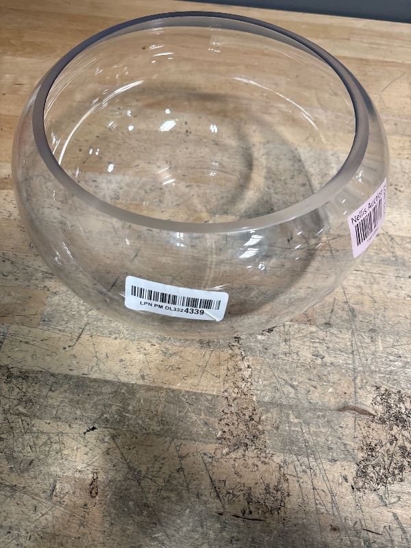 Photo 1 of 2 Gallon Glass Fish Bowl with Decor, Include Fluorescent Stones & Colorful Plastic Trees, High White Glass for Clear View, Small Fish Bowl/Vase/Aquarium for Betta Fish/Goldfish, Nice Home Décor
