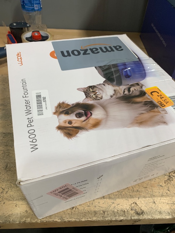 Photo 1 of ***MISSING POWER SUPPLY & PUMP PARTS ONLY ITEM*** WOPET Dog Water Fountain for Large Dogs, 6L/205oz/1.7Gal Automatic Dog and Cat Water Fountain,Dog Water Dispenser with 2 Filter,Ultra-Quiet Pump,Great for Large Dogs Cats and Multi-Pet Home
