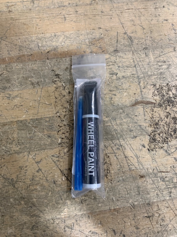 Photo 1 of SYOAUTO Black Rim Touch Up Paint Rim Scratch Repair Pen Wheel Touch Up Paint Car Rim Paint Pen Universal Color Satin Matte Black Wheel Paint (Matte Black)