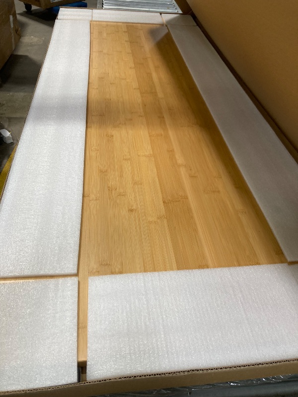 Photo 1 of VWINDESK Natural Bamboo 80inch Desk Table Top Only, Matching with Electric Adjustable Standing Desk Frame, Durable, Sustainable with 80mm Grommet Holes(80" x 30" x 1") Round Angles