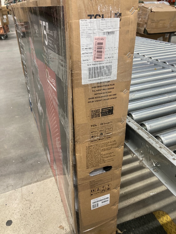 Photo 1 of ***PARTS ONLY***
TCL 75-Inch Q65 QLED 4K UHD Smart TV with Google TV (75Q651G, 2024 Model) Dolby Vision, Dolby Atmos, HDR Pro+, Game Accelerator Enhanced Gaming, Voice Remote, Works with Alexa, Streaming Television