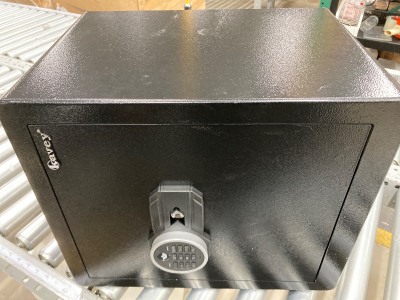 Photo 1 of Kavey 2.0 Cub Biometric Safe Box, Fingerprint Safe with Backlit Touch Screen Keypad and Dual Alarm System, Steel Security Lock Box With Mute Function and LED Light, 12.59"D x 14.96"W x 17.72"H