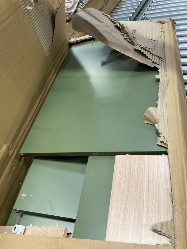 Photo 1 of ***DAMAGED PARTS***Storkcraft Santos 6 Drawer Dresser (Olive) - Dresser for Nursery, 6 Drawer Dresser, Kids Dresser, Nursery Dresser Drawer Organizer, Chest of Drawers