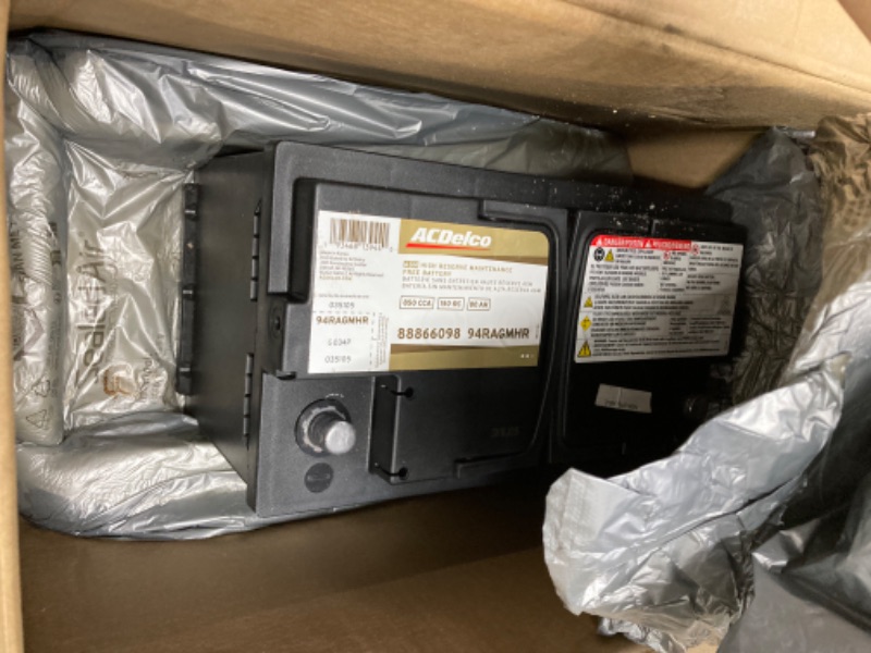Photo 1 of ACDelco Gold 94RAGMHR 36 Month Warranty High Reserve AGM BCI Group 94R Battery