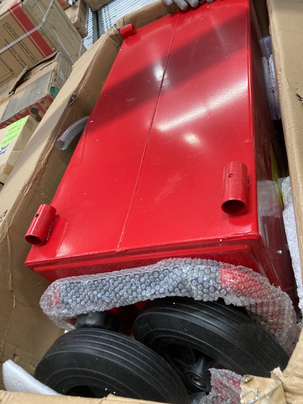 Photo 1 of VEVOR 30 Gallon Fuel Caddy, Portable Fuel Storage Tank Container with Electric Pump Wheels 23.5 L/min, 180W Fuel Transfer Storage Tank for Diesel Car Boat Motorcycle