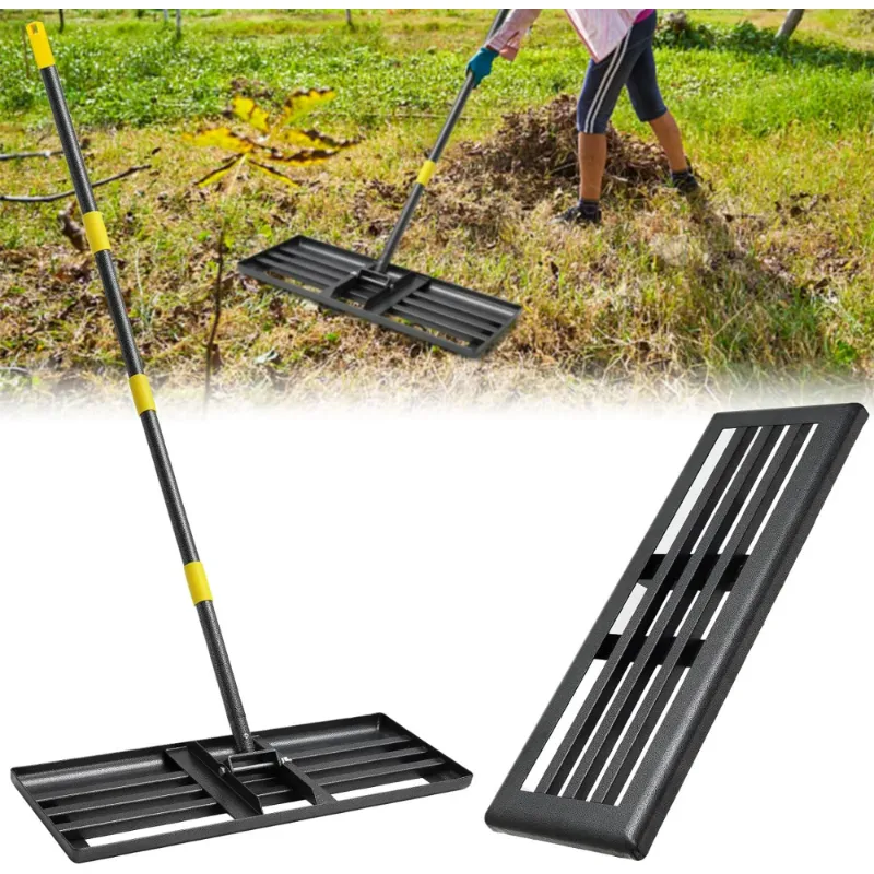 Photo 1 of **THIS IS ONLY THE BOTTOM PIECE****YeYeBest 27" x 10" Lawn Leveling Rake,Large Level lawn Tool, 5ft Adjustable Long Handle Level Lawn Rake for Soil Grass Golf Field
