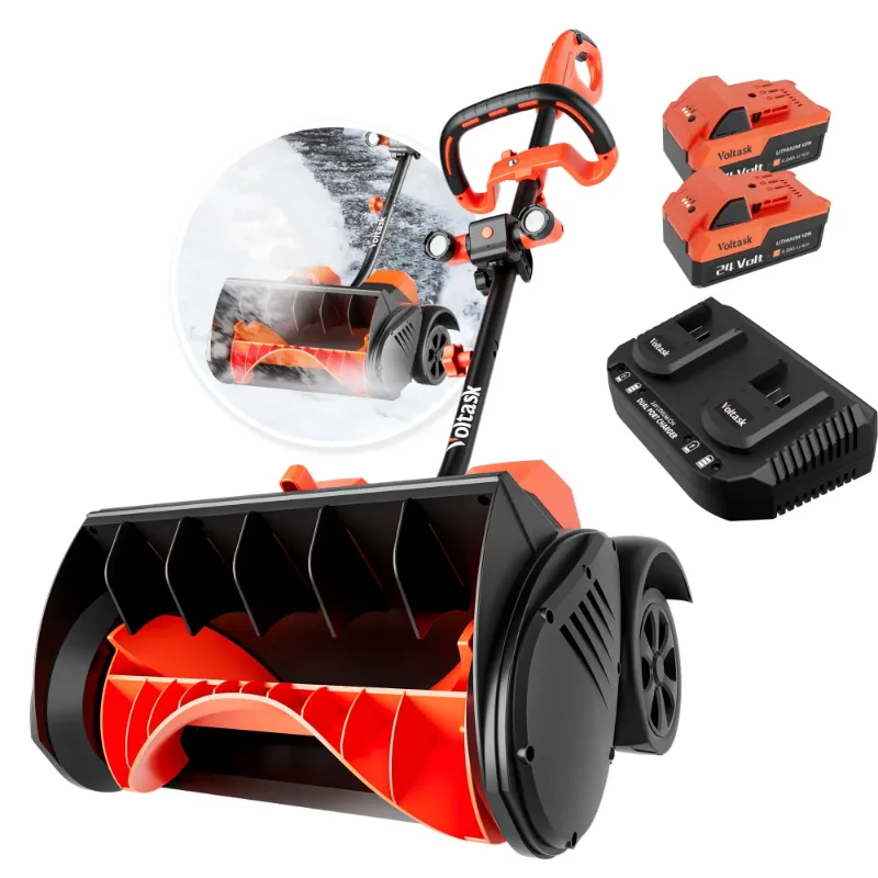 Photo 1 of ***PARTS ONLY***VOLTASK 48V 16-inch Cordless Snow Shovel with Wheels, LED Lights, 2 Batteries & Dual Quick Charger Included
