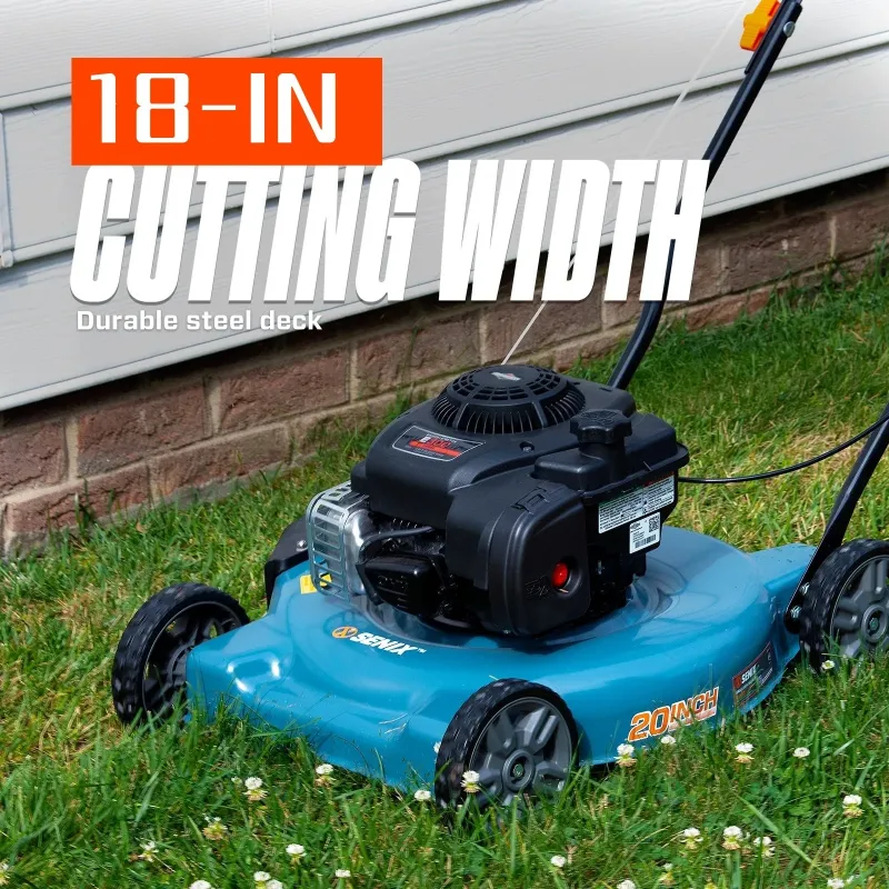 Photo 1 of 
SENIX 18" 144cc Gas Powered Push Lawn Mower with Side Discharge
