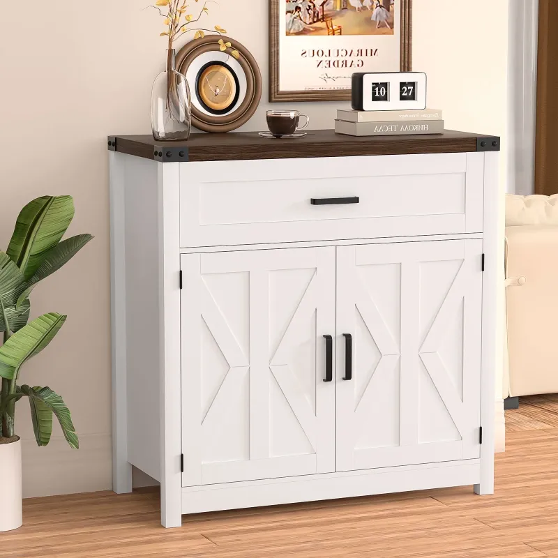 Photo 1 of **SIMILAR****LAFGUR Kitchen Storage Cabinet, Modern Farmhouse Buffet Sideboard with for Kitchen, Entryway, White