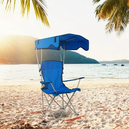 Photo 1 of *damage done to chair*
IMounTEK Heavy Duty Foldable Canopy Chair Portable Beach Outdoor Backpacking Camping Chair with Canopy & Cup Holder Blue
