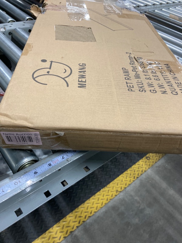 Photo 1 of DOICAH Dog Ramp for Bed, Adjustable Pet Ramp for Couch, 47.2" Length Dog Ramp for High Bed, Wooden Folding Portable (Width-16-Walnut)