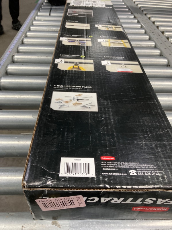 Photo 1 of Rubbermaid 15-Piece FastTrack Garage Wall-Mounted Storage Kit, 4 Rails and 11 Hooks, for Home/House/Tool/Sports/Equipment/Utility Purposes