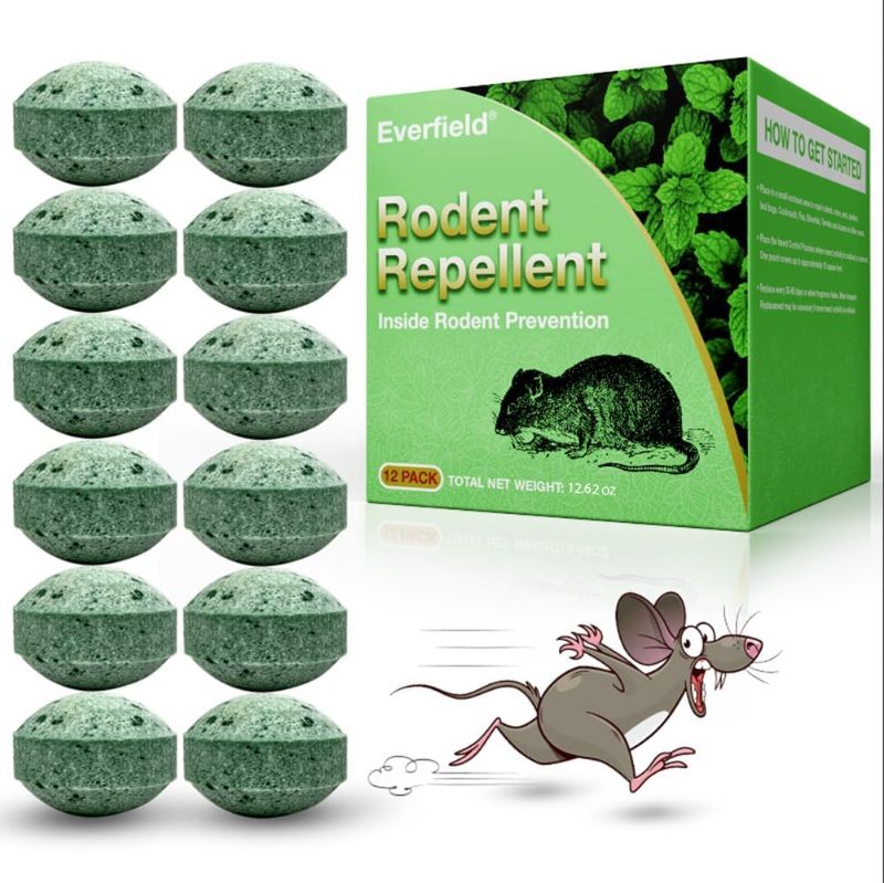Photo 1 of 12Pcs Rodent Mice Repellent, Peppermint Oil to Repel Mouse and Rats, Rodent Mice Repellent for Car Engines, Family & Pet Safe
