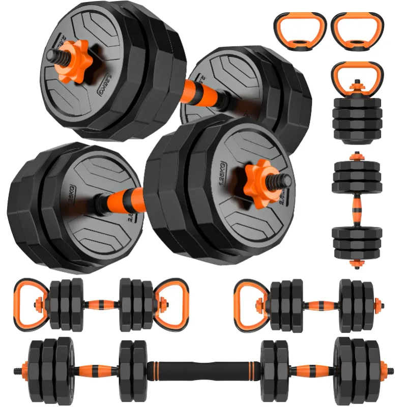 Photo 1 of Adjustable Dumbbells Set Free Weight Set with Connector Used as Barbell, Kettlebells, Push up Stand, Fitness Exercises for Home Gym Suitable Men/Women