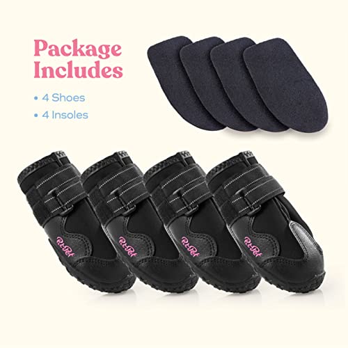 Photo 1 of Waterproof Dog Shoes - Stylish Designed Shoes for Dogs - Dog Boots with Non-Slip Rubber Bottom Protects Paw from Hot or Cold Pavement, Dog Booties wit
