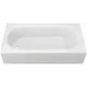 Photo 1 of American Standard Princeton 60" Three Wall Alcove Enameled Steel Soaking Tub with Left Drain, Overflow and Slip Resistant Bottom
