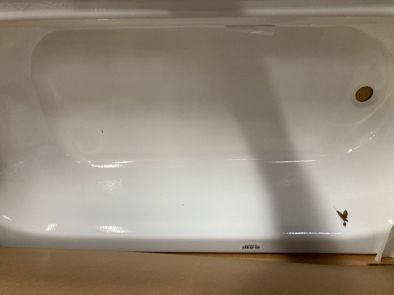 Photo 1 of American Standard Princeton 60" Three Wall Alcove Enameled Steel Soaking Tub with Left Drain, Overflow and Slip Resistant Bottom
