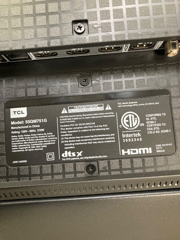 Photo 1 of TCL 55-Inch QM7 QLED 4K Smart QD-Mini LED TV with Google TV (55QM751G, 2024 Model) Dolby Vision IQ, Dolby Atmos, HDR, Game Accelerator up to 120Hz, Voice Remote, Works with Alexa, Streaming Television