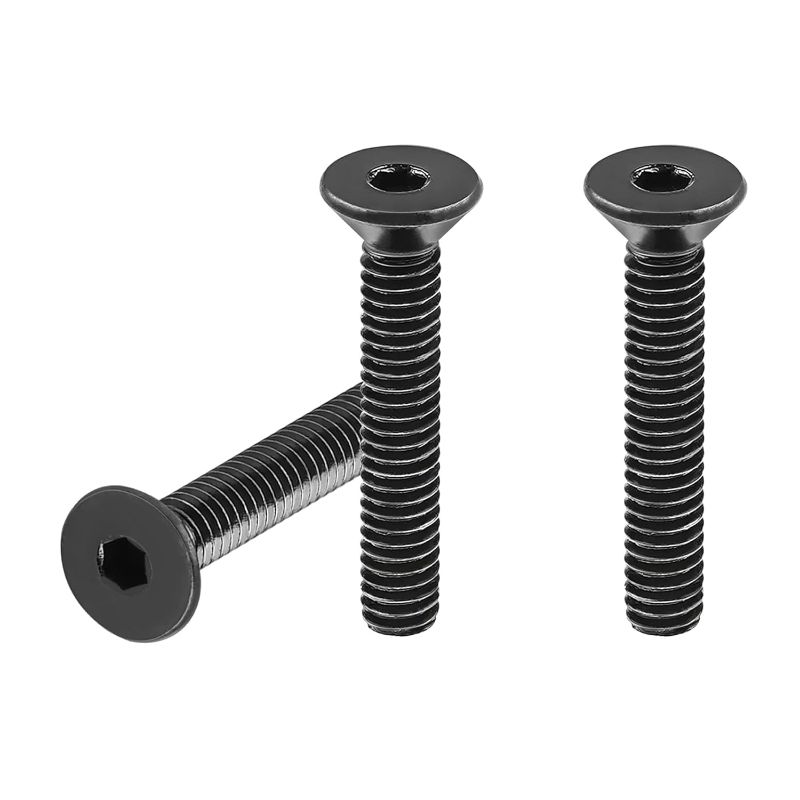 Photo 1 of 12.9 Grade 35CrMo Alloy Steel 2#-56 4#-40 6#-32 8#-32 10#-24 10#-32 Full Thread Countersunk Flat Head Bolt Screw Pack of 50/100 (100, #8-32x1)
