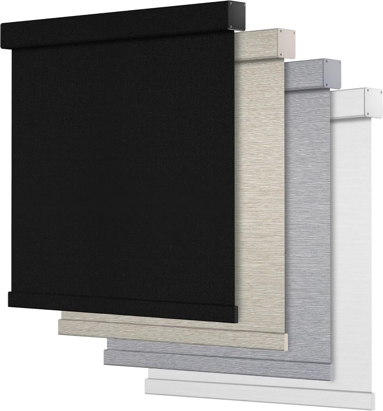 Photo 1 of ***MISSING HARDWARE***Homebox Cordless Blackout Roller Shades for Windows, 100% Room Darkening Blinds with Thermal Insulated Easy Install Spring System for Home, Living Room, Nursery ***PIcture is a reference*** 34in w 72 in h dark grey 