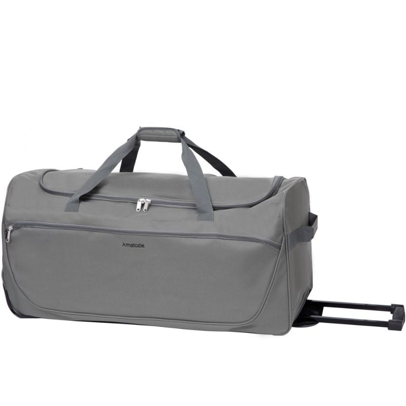 Photo 1 of Amalodie 30"Polyester Rolling Collapsible Wheeled Duffel Bag for Traveling,Gray

