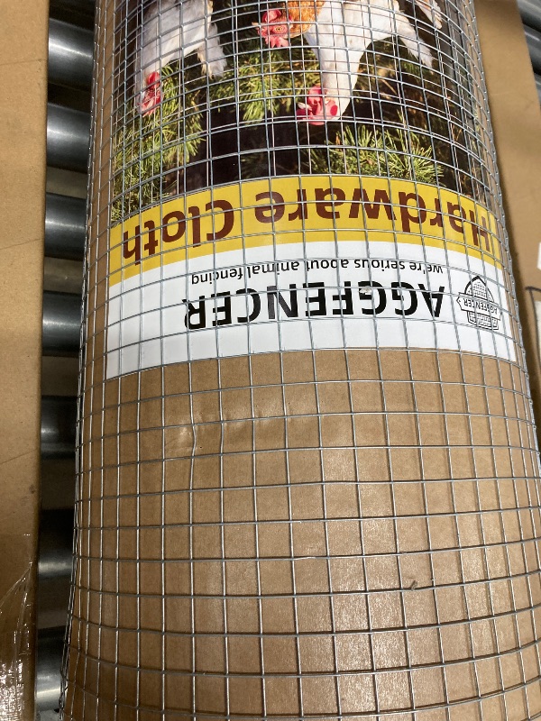 Photo 1 of 48 in x 100 ft 1/2 inch Hardware Cloth 19 Gauge Wire Fencing Galvanized Welding Garden Fence Roll Square Mesh Chicken Rabbit Snake Cage Heavy Duty Welding Fencing