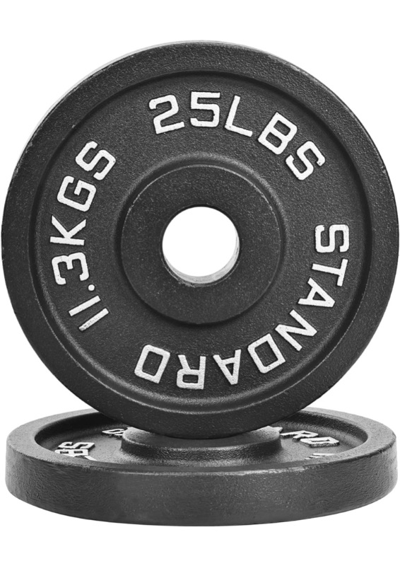 Photo 1 of 2-Inch Olympic Cast Iron Weight Plate for Strength Training & Weightlifting, Multiple Sizes