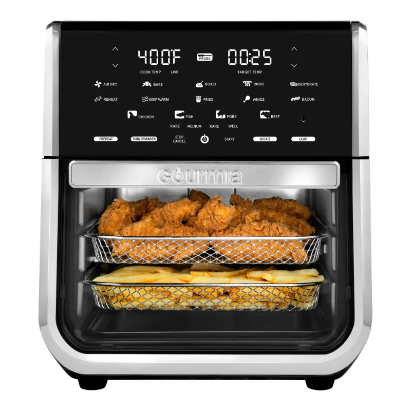 Photo 1 of ***MISSING ALL RACKS ***Gourmia All-in-One 14-Quart Air Fryer, Oven, Rotisserie, Dehydrator with Temperature Probe, New
