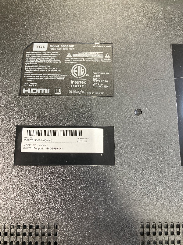 Photo 1 of TCL 65" Class 4-Series 4K UHD HDR Smart Google TV – 65S446, 2022 Model