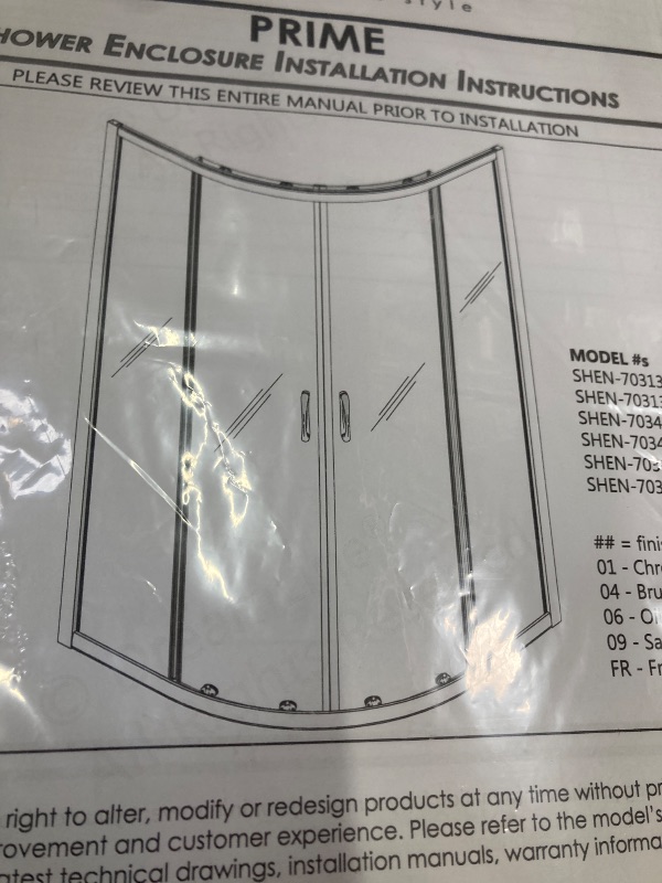 Photo 1 of ***MISSING THE PIECES***ELEGANT Corner Shower Enclosure with Shower Base