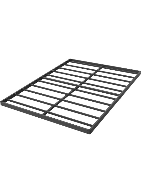 Photo 1 of 2 Inch Low Profile Box Spring, Sturdy Metal Frame Mattress Foundation, Easy Assembly, Quiet & Noise-Free, Queen Size