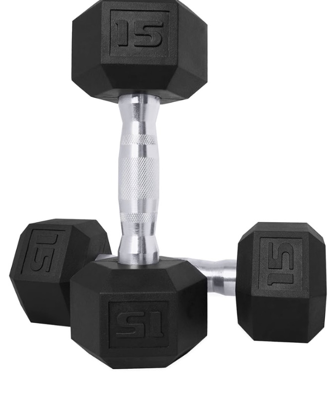 Photo 1 of CAP Barbell Coated Hex Dumbbell Weights, Pair (more one 10 pounds)