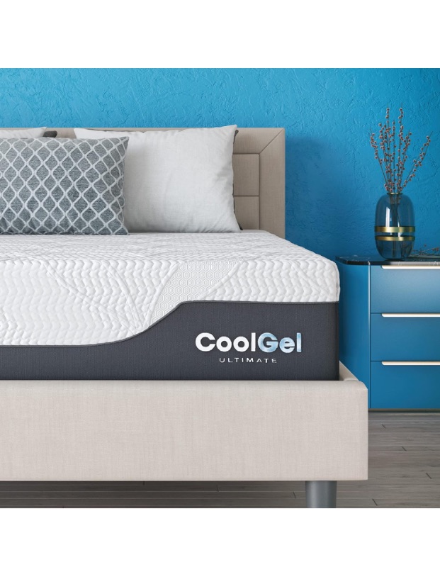 Photo 1 of ****the measure is unknown*****COOL GEL Chill  Medium Firm Memory Foam Mattress Size, with 2 Bonus CoolGel Memory Foam Bed Pillows,  with Pressure Relief, CertiPUR-US Certified, Cooling Mattress in a Box