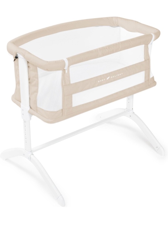 Photo 1 of Baby Delight Beside Me Serenity Bassinet | Lightweight Bedside Sleeper & Baby Bassinet | 7-Position Height Adjustment | 100% GOTS Certified Organic Cotton Fabric | Organic Oat