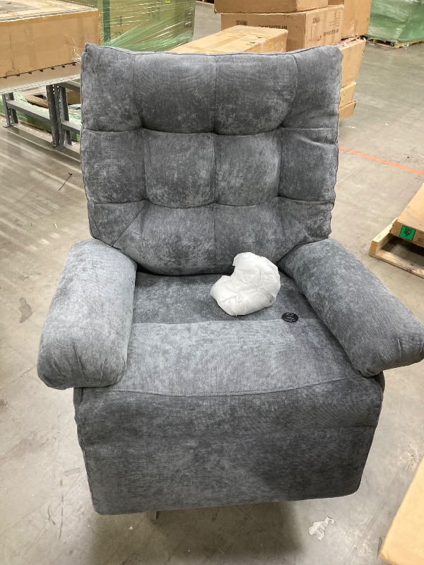 Photo 1 of COMHOMA Power Lift Recliner, Oversized Recliner Chair for Big Tall Men and Elderly, Lift Chair Recliners with Side Pockets, Fabric Reclining Sofa Chair for Living Room, Bedroom (Grey)