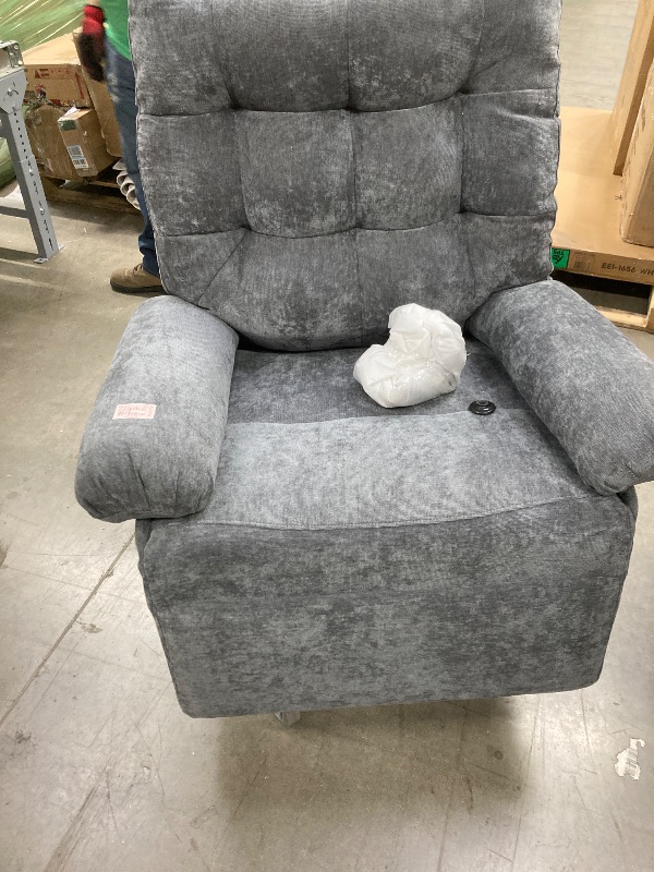 Photo 1 of COMHOMA Power Lift Recliner, Oversized Recliner Chair for Big Tall Men and Elderly, Lift Chair Recliners with Side Pockets, Fabric Reclining Sofa Chair for Living Room, Bedroom (Grey)