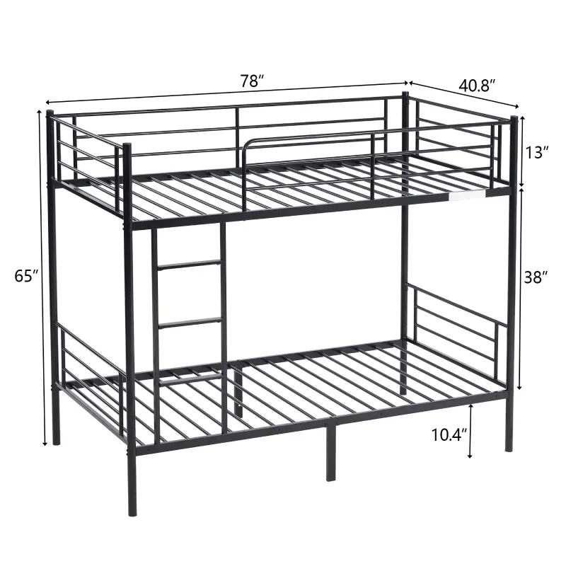 Photo 1 of ***PARTS ONLY***
Zimtown Twin over Twin Steel Bunk Beds Frame, 78" x 42" x 65" with Ladder Bedroom Dorm Room for Kids Adult Children
