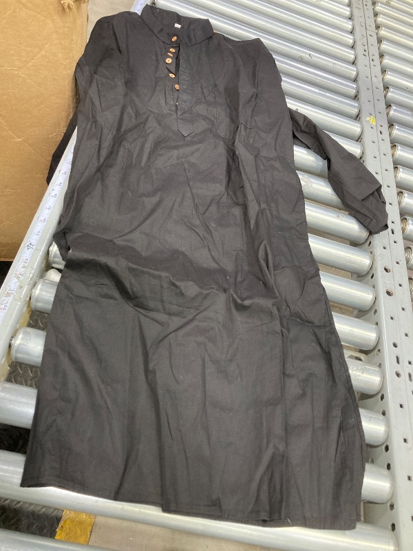 Photo 1 of ==SIMILAR==LVCBL Thobe for Men Long Sleeve Kaftan Muslim Thobe Button Down Long Gown Caftan with Pockets