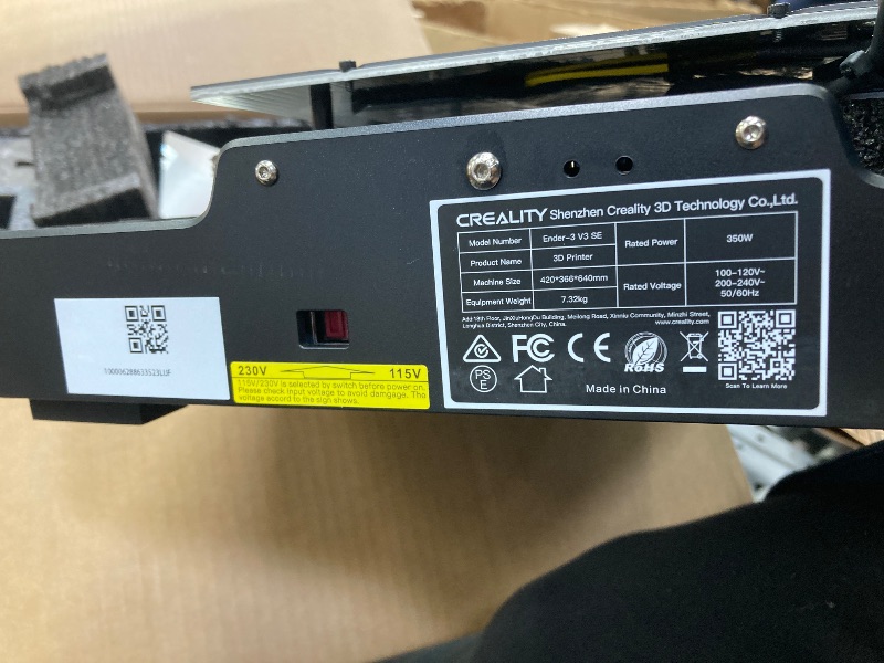 Photo 1 of Creality Ender 3 V3 SE 3D Printer, 250mm/s Faster Print Speed CR Touch Auto Leveling Sprite Direct Extruder Dual Z-Axis Auto Filament Loading Ender 3 Upgrade 3D Printer Print Size 8.66x8.66x9.84 inch