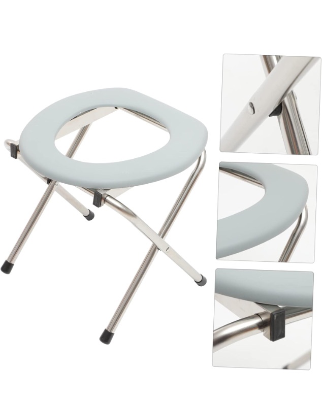 Photo 1 of  Portable Toilet Seat Risers for Seniors Handicap Home Use Safety, Up to 300 LBS Porta Potty for Adults Kids Travel Car, Outdoor Toilet for Camping Work