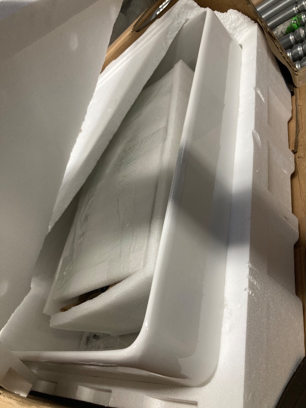 Photo 1 of 30 White Farmhouse Sink Workstation, Hugsleek Undermount Farm Kitchen Sink 30x20 inch Apron Front White Porcelain Ceramic Fireclay Sinks Ledge Accessories Single Bowl Under Counter Farmer Sinks Basin