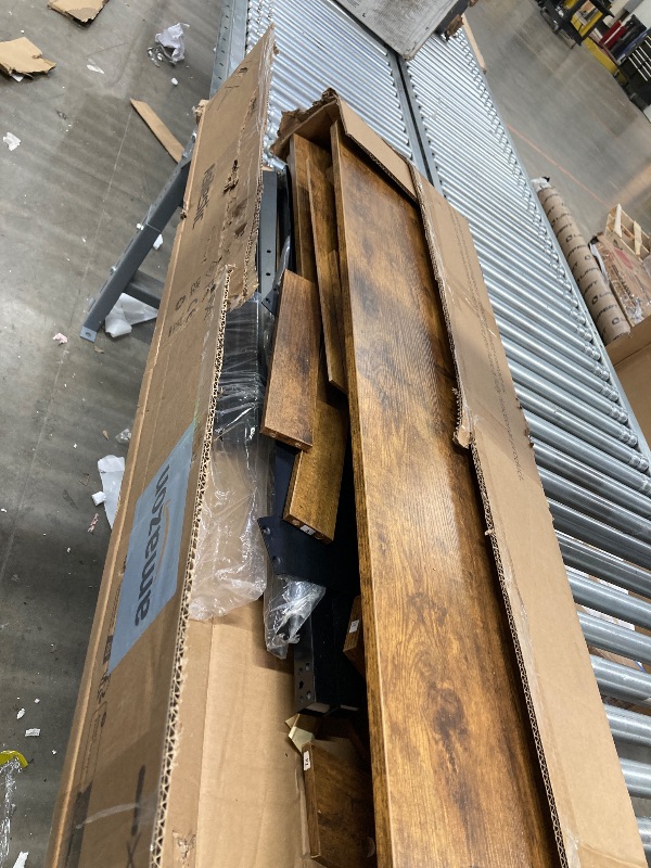 Photo 1 of ****PARTS ONLY/INCOMPLETE SET****ErGear Electric Standing Desk with Drawers, 40? x 24? Gaming Desk with Monitor Stand, C-Clamp Mount Compatible, Home Office Height-Adjustable Desk with Storage Shelf, 4 Preset Heights, Vintage Brown