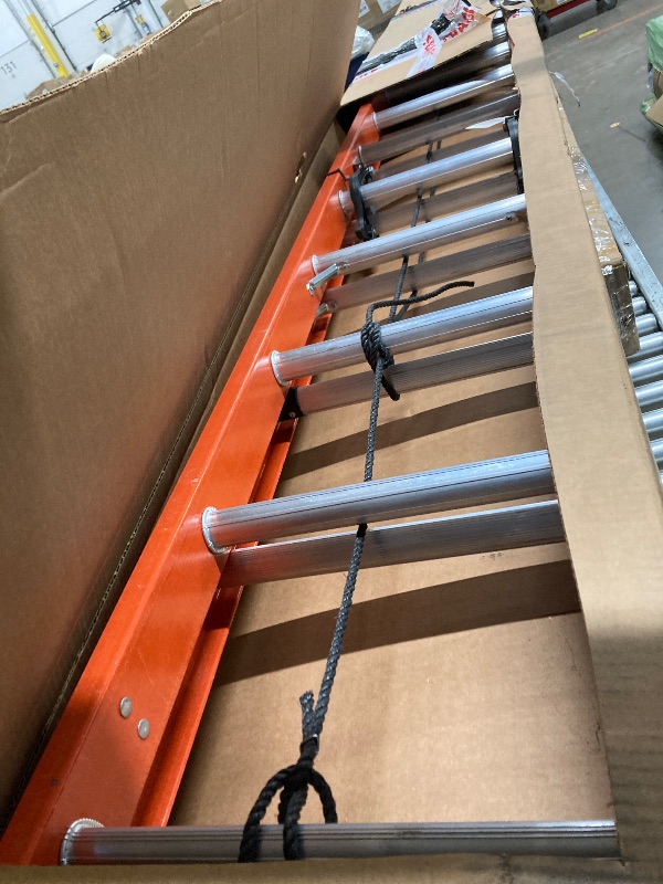 Photo 1 of Louisville Ladder FE3240 Foot Extension Ladder, 40 ft, Orange
