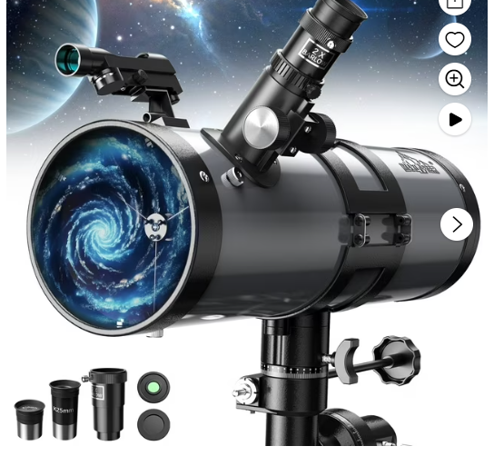 Photo 1 of BEBANG Reflector Telescope for Adults, 114mm Large Aperture 500MM AZ, Manual Equatorial Mount
