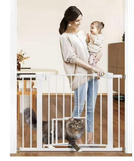Photo 1 of ******BLACK****** Baby Safety Gate 30"Tall 29.5''-40.5''Wide Doorway Baby Gate with Pet Door, **********BLACK**********
