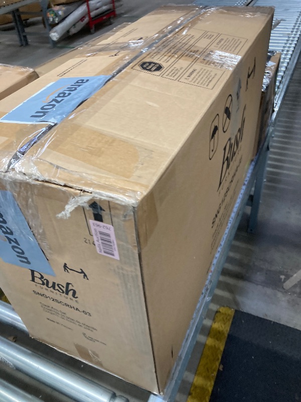 Photo 1 of ****BOX 1 OF 2 ONLY/INCOMPLETE SET***Bush Furniture Chaise Lounge Chair with Arms, Indoor, Modern Living Room Daybed with Pet-Friendly Fabric Upholstery, Stockton Collection, Cream Herringbone