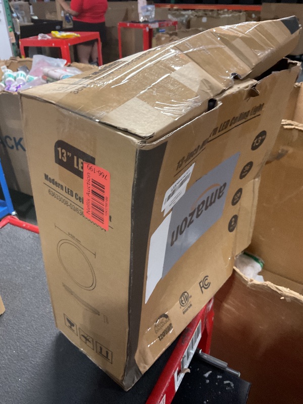 Photo 1 of ***(NO RETURNS OR REFUNDS/ FOR PARTS ONLY/ NON FUNCTIONAL)***
*only 1 light* 36W LED Ceiling Lights for Bedroom Kitchen, 3600lm Super Bright, Dimmable Flush Mount Light Fixtures 6500K/5000K/4000K/3000K/2700K Adjusted Modern Lamps 2PACK, 13 Inch, Nickle
