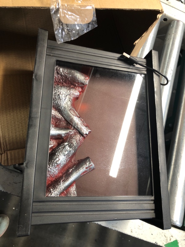 Photo 1 of ***(NO RETURNS OR REFUNDS/ FOR PARTS ONLY/ NON FUNCTIONAL)***
Fireplace Lanterns Decorative Flameless Portable Led Lantern Battery Operated and USB Operated 6 Hours Timer Included Indoor/Outdoor(Heater Function Black Rectangle Size:11x4.7x8 Inch)