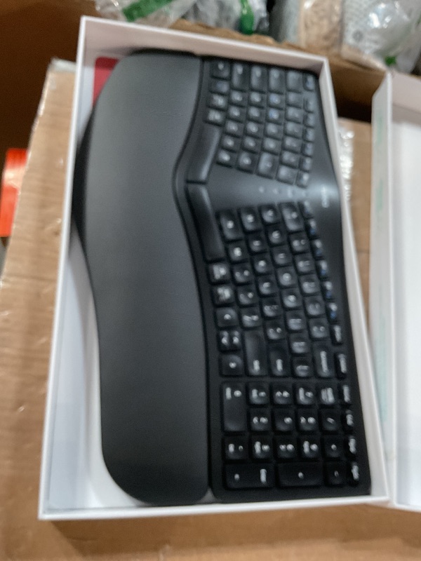 Photo 1 of Nulea RT05B Wireless Ergonomic Keyboard, Split Keyboard with Cushioned Wrist Rest, Bluetooth and USB Connectivity, USB-C Rechargeable, Compatible with Windows Mac