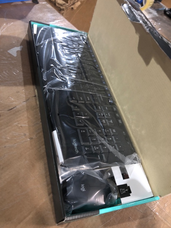 Photo 1 of Logitech MK345 Wireless Combo Full-Sized Keyboard with Palm Rest and Comfortable Right-Handed Mouse, 2.4 GHz Wireless USB Receiver, Compatible with PC, Laptop,Black